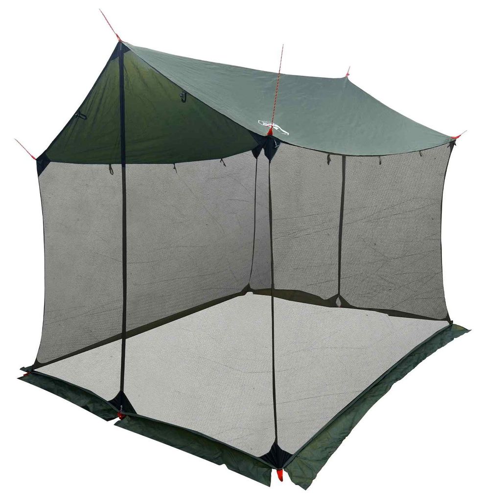 vidaXL Camping-Tarp mit Netzwänden Olivegrün 270 x 210 x 210 cm