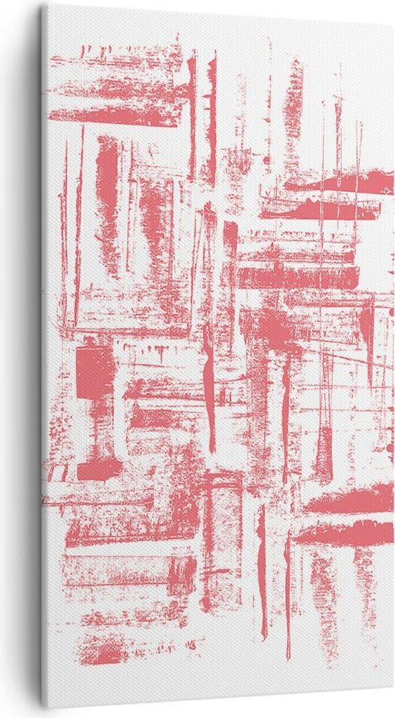 Bild auf Leinwand - Leinwandbild - Einteilig - Rot Textur Muster - 45x80cm - Wand Bild - Wanddeko - Wandbilder - Leinwanddruck - Bilder - Wanddekor...