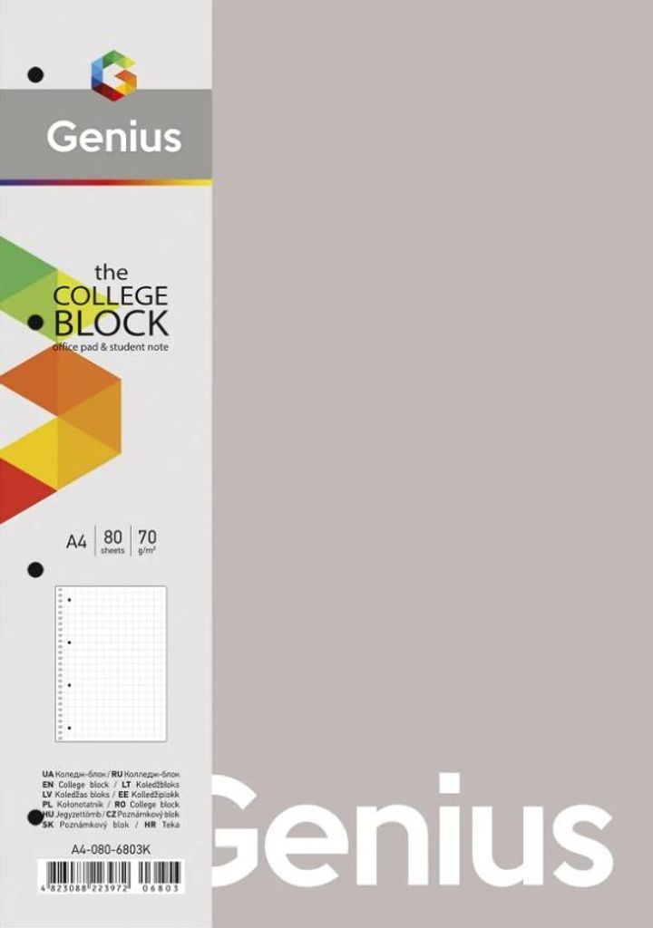 Radnotizbuch A4/80K Karrierter "Genius 2" A'4 3972