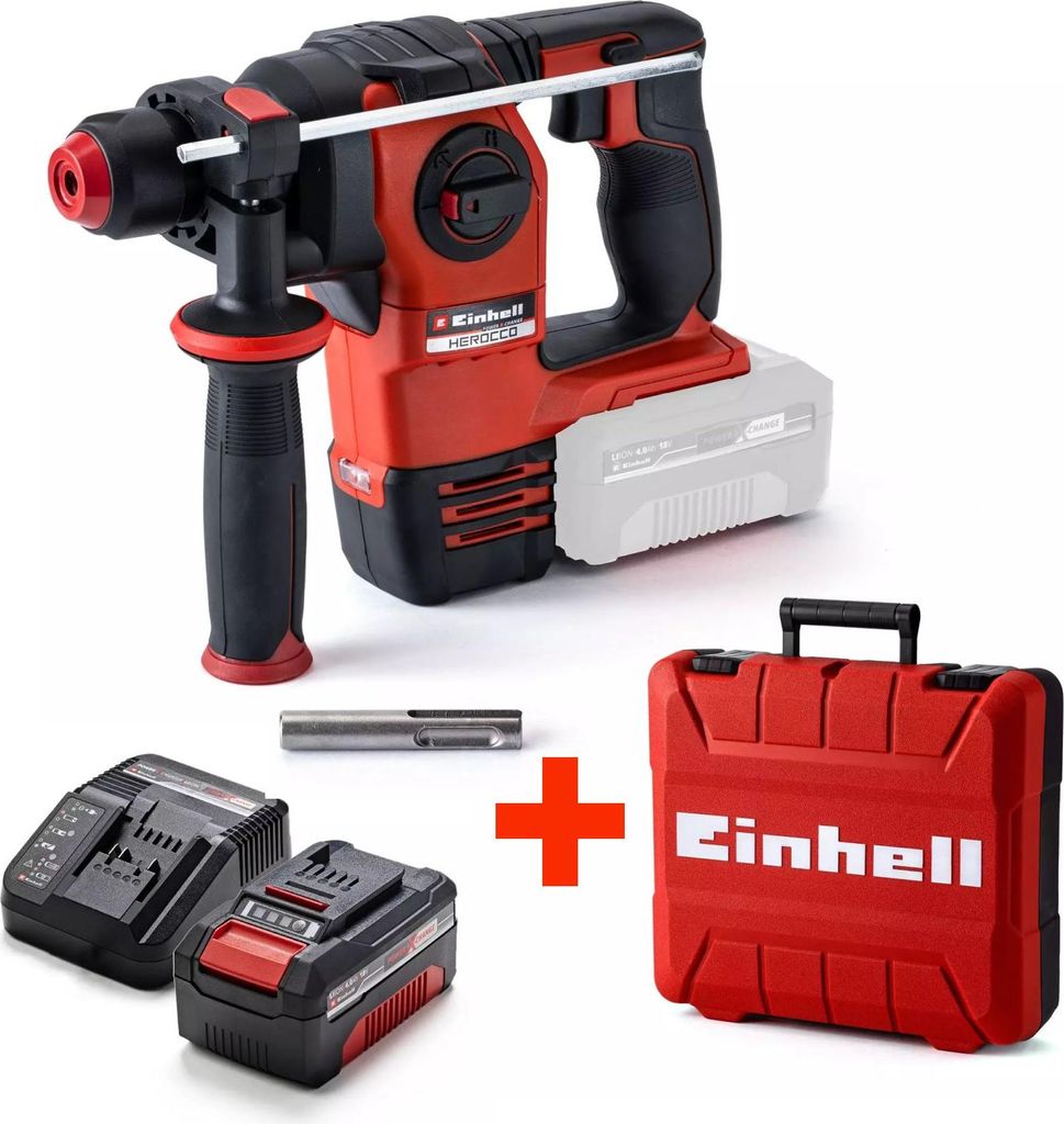 Einhell HEROCCO Akku-Bohrhammer Bohrmaschine Bohrer + 18V 4,0Ah PXC Starter Kit