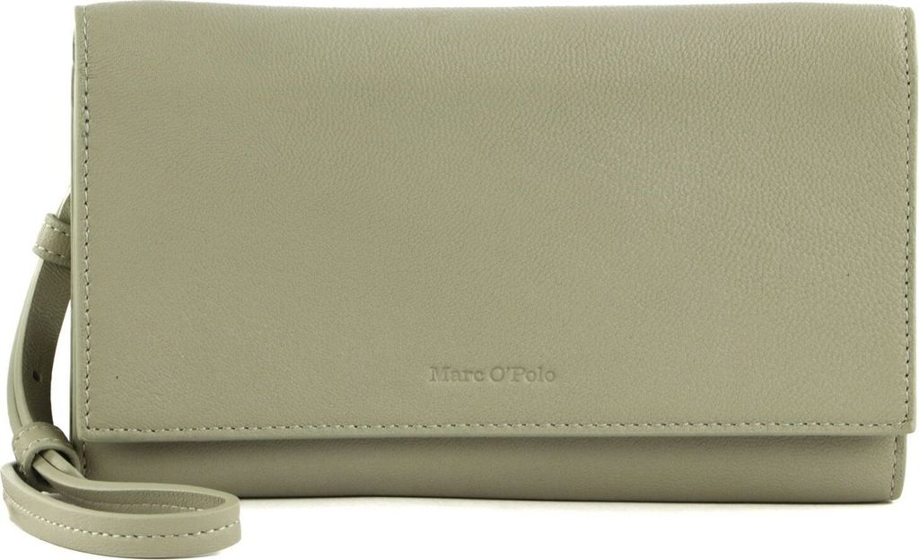 Marc O'Polo Leder Umhängetasche Frida Crossbody Bag Herbal Steam khaki