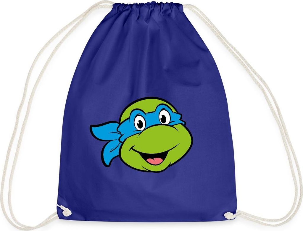Spreadshirt Teenage Mutant Ninja Turtles Leonardo Kostüm Karneval Turnbeutel, One size, Königsblau