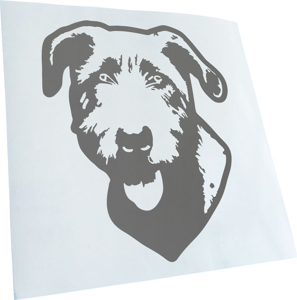 Kiwistar - Autoaufkleber - irish wolfhound Hund - Schwarz - 12x10cm - Aufkleber für Auto, Laptop, Fahrrad, LKW, Motorrad mehrfarbig JDM Decal Racing