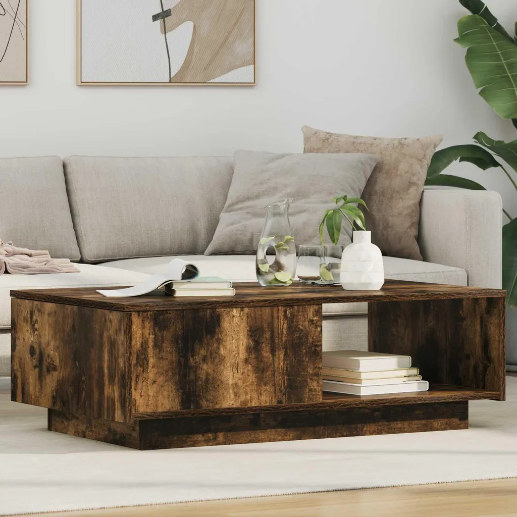 Tavolino Basso Rovere Affumicato Maison Exclusive 95x55 - Arredo Chic