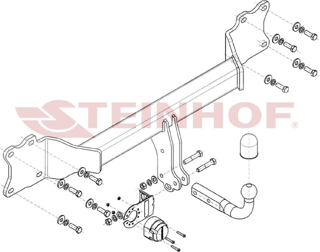Z547613 Anhängerkupplung passend für PORSCHE Cayenne III 01/2019- starr