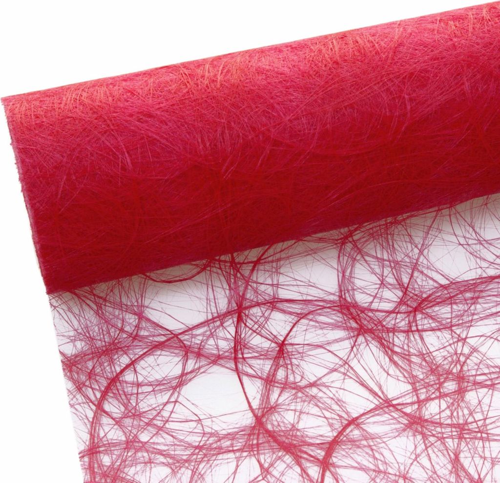 Sizoweb Tischläufer - rot - 30 cm - 25 m +100 Dekodiamanten - 64 009-R 300 D