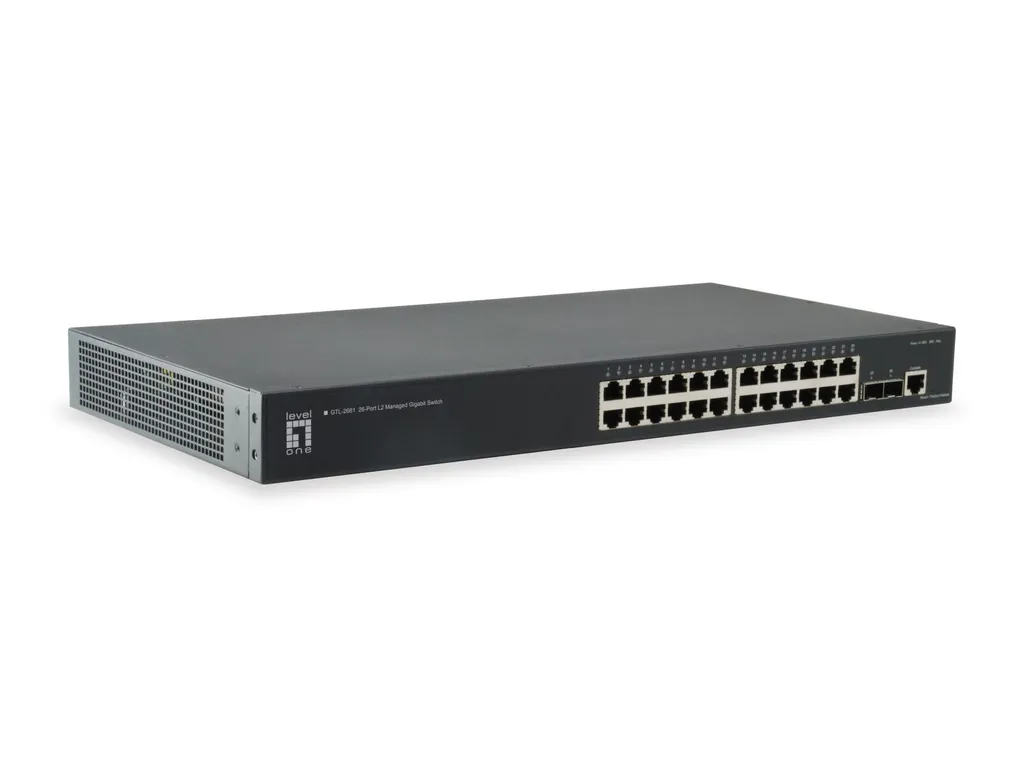 Switch Ethernet 24 ports Level One GTL-2661 pour réseau pro et fibre