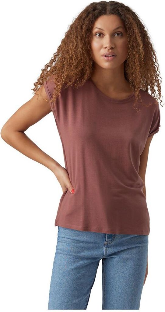 Vero Moda Ava Plain Kurzarm-t-shirt Rosa XL Frau Rosa XL
