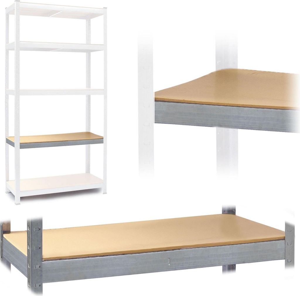 A collage of images showing different views and close-ups of a shelving unit.