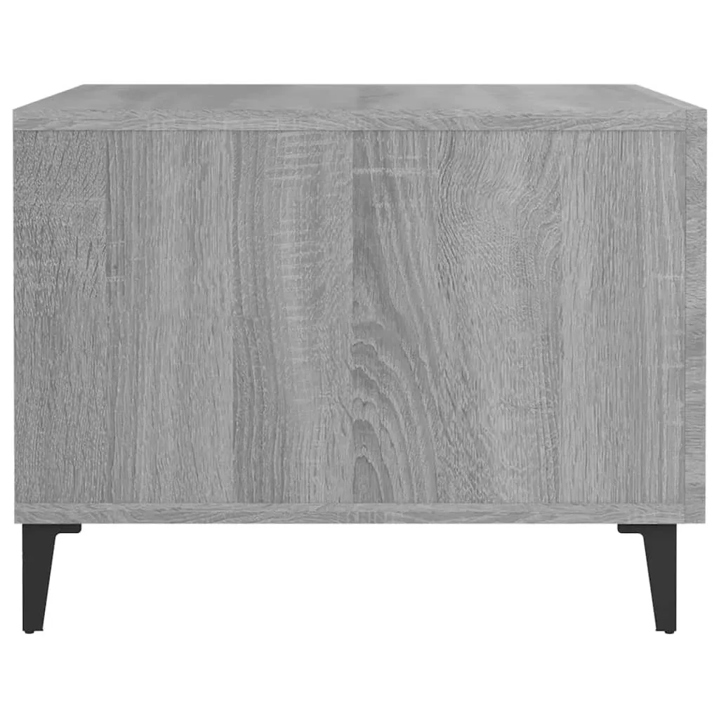 Tavolini con gambe in metallo 2 pz. Grigio Sonoma 50x50x40 cm - 8