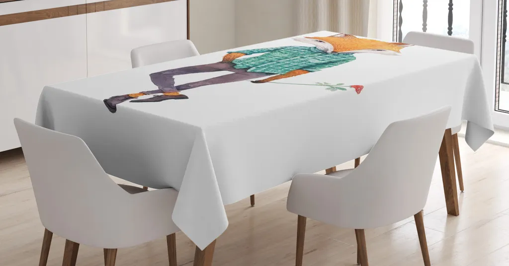 Tovaglia Antimacchia ABAKUHAUS 140x240 cm - Volpe Fox Guy Design