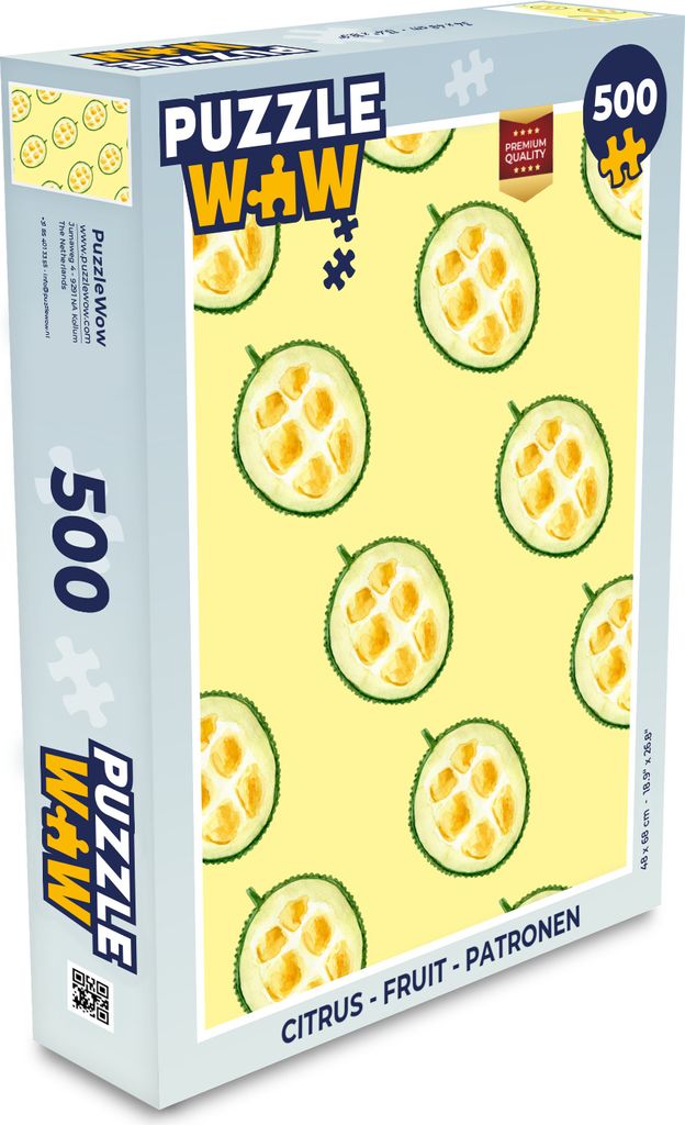 MuchoWow Puzzle 500 Teile Zitrusfrüchte - Obst - Muster - Denken - Spiel - Toy