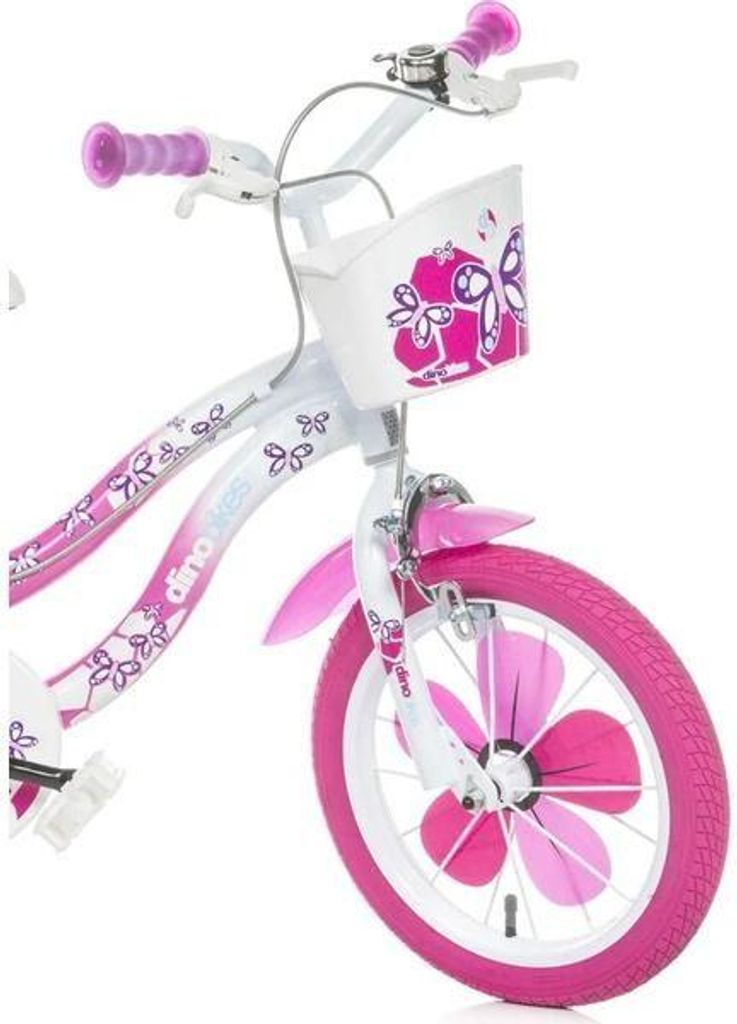 DINO Bikes - Kinderfahrrad 16" Flappy rosa