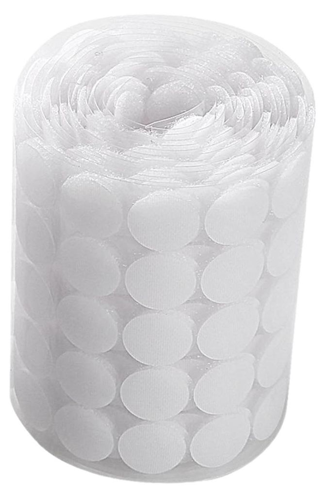 600 selbstklebende Klebepunkte, starke Haftung, wiederverwendbar, tragbar, 15 mm Nylon-Befestigungshaken, Aufkleber, Klettpunkte, Bürogebrauch
