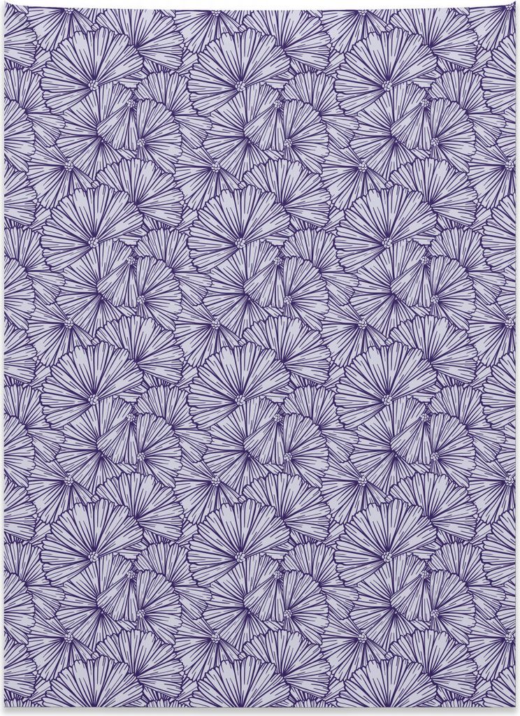 Abakuhaus Blumen Wandteppich, Zarte Blume Bouquet aus Weiches Mikrofaser Stoff Kein Verblassen Klare Farben Waschbar, 110 x 150 cm, Lavendel und Lila
