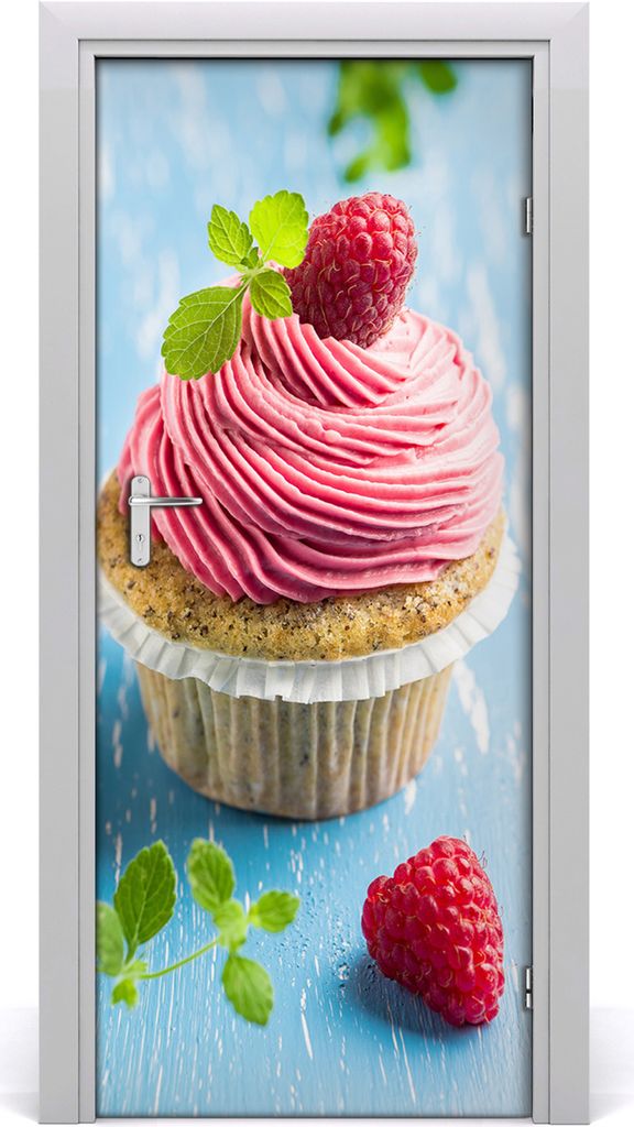 Tulup Türaufkleber 85x205 cm Dekorative Aufkleber Selbstklebend Wasserdichte Tapete Abnehmbar Schlafzimmer Wohnzimmer Wohnkultur - Himbeerkuchen