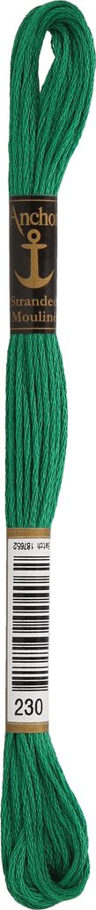 Anchor Sticktwist 4635000-00230 phosphorgrün Stickgarn, 100 % Baumwolle