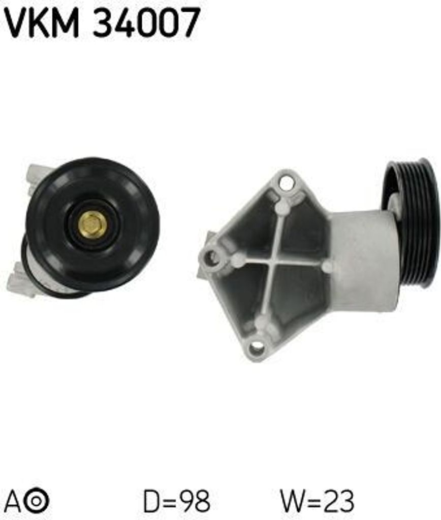 SKF VKM 34007 Spannrolle, Keilrippenriemen OE 1004481 kompatibel mit Fiesta, Puma
