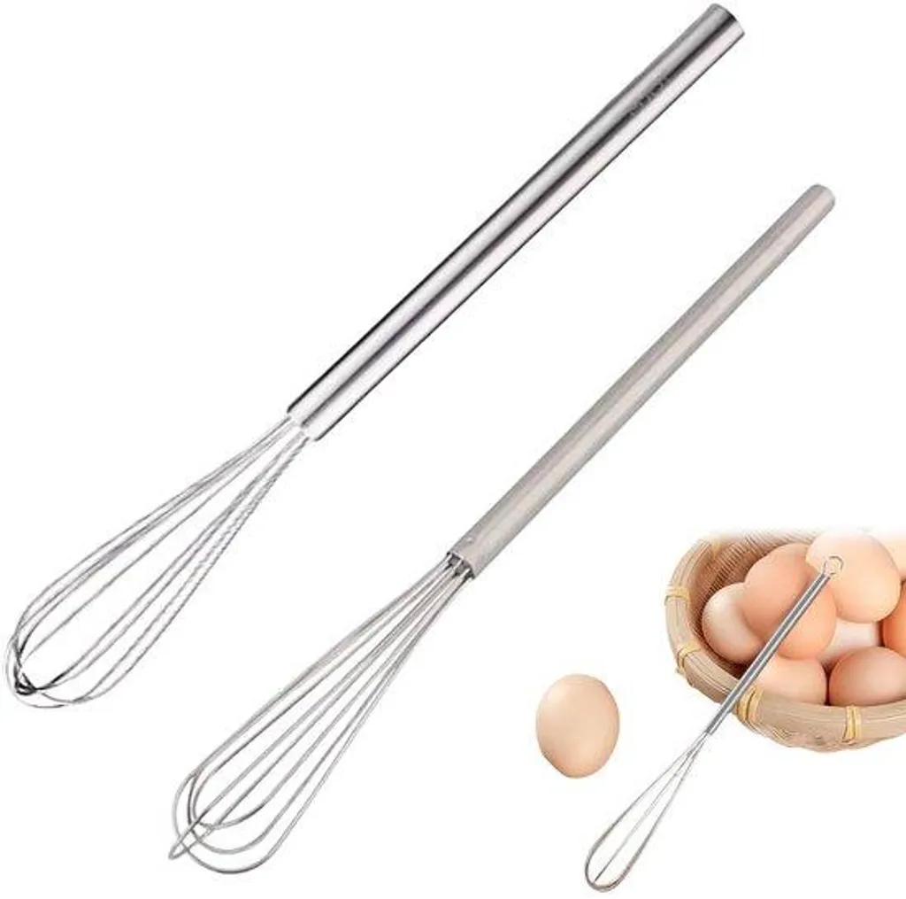 Fouet de cuisine robuste anti-grumeaux en acier inox pour vos sauces