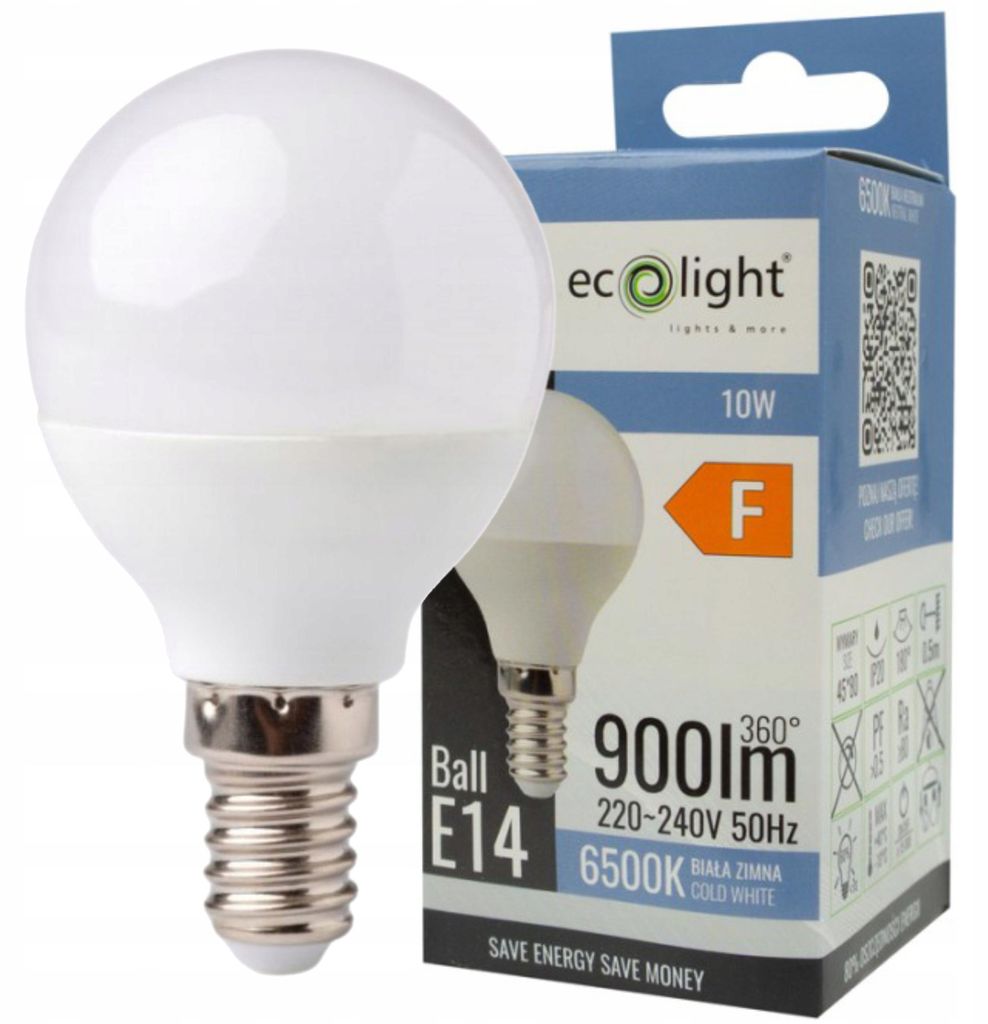 LED-Glühbirne, Kugelform, Golfball-Design, kleiner Produktbild 