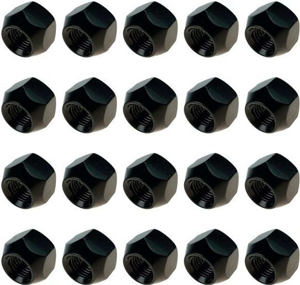 20x Radmuttern Muttern Offen M12x1,5 Kegel Schwarz Stahlfelge für Honda Accord