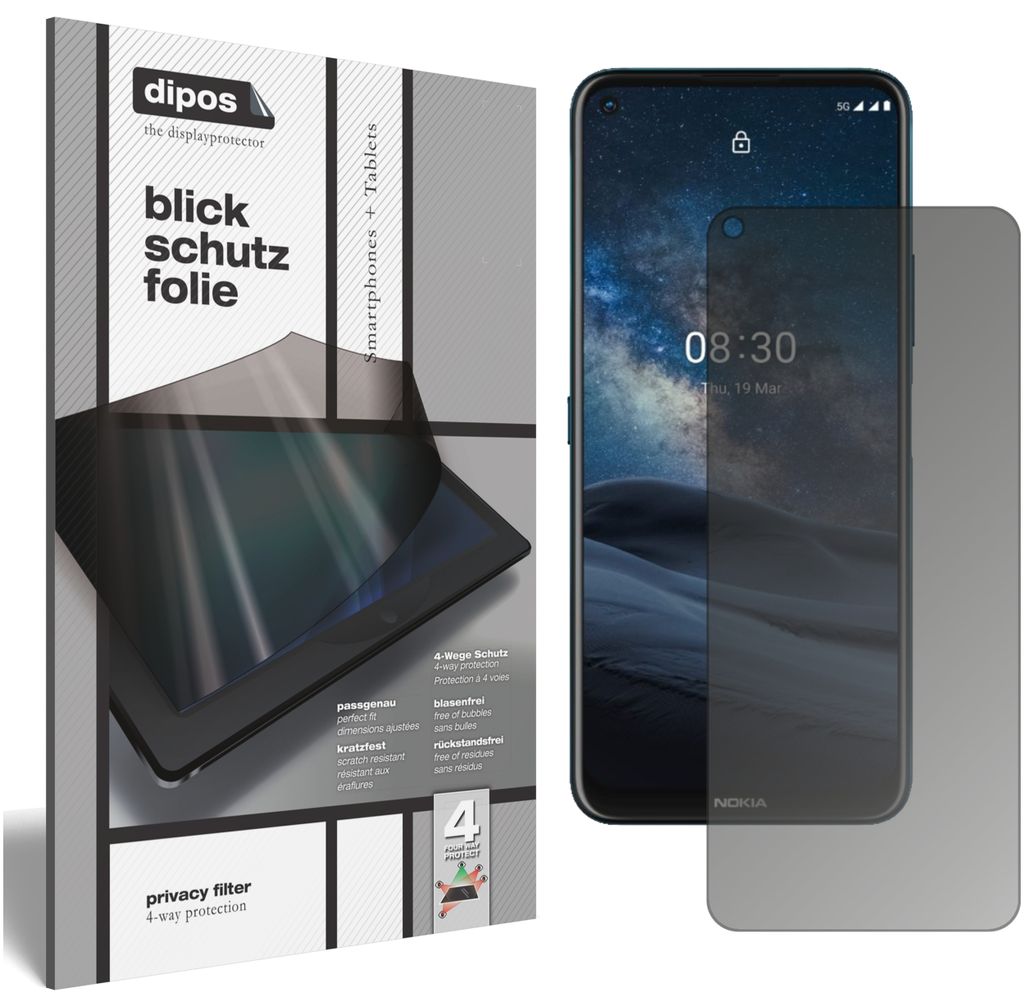 Blickschutzfolie für Nokia 8.3 5G matt Schutzfolie Folie Display Schutz dipos