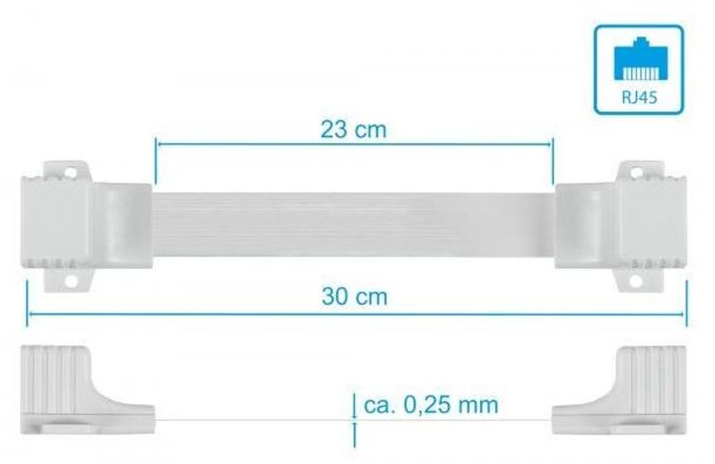 Good Connections RJ45 Fensterdurchführung weiß 30cm Immagine del prodotto 