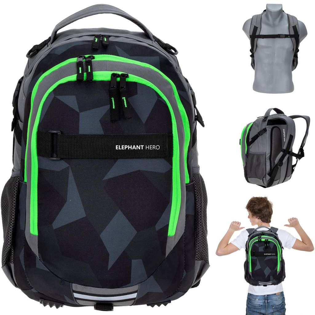 Schulrucksack Jungen Elephant Hero Signature Rucksack Produktbild 