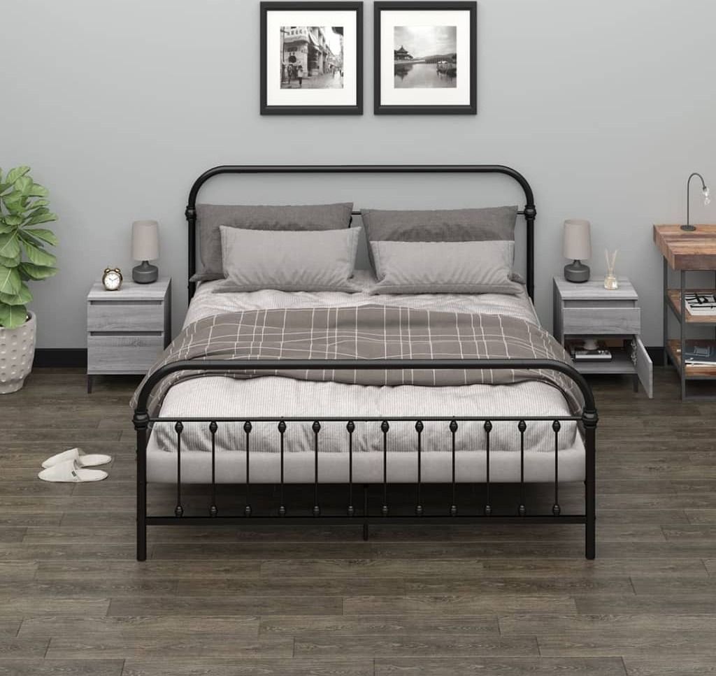 Maison Exclusive - Nachttische 2 Stk. Grau Sonoma 40x35x50 cm