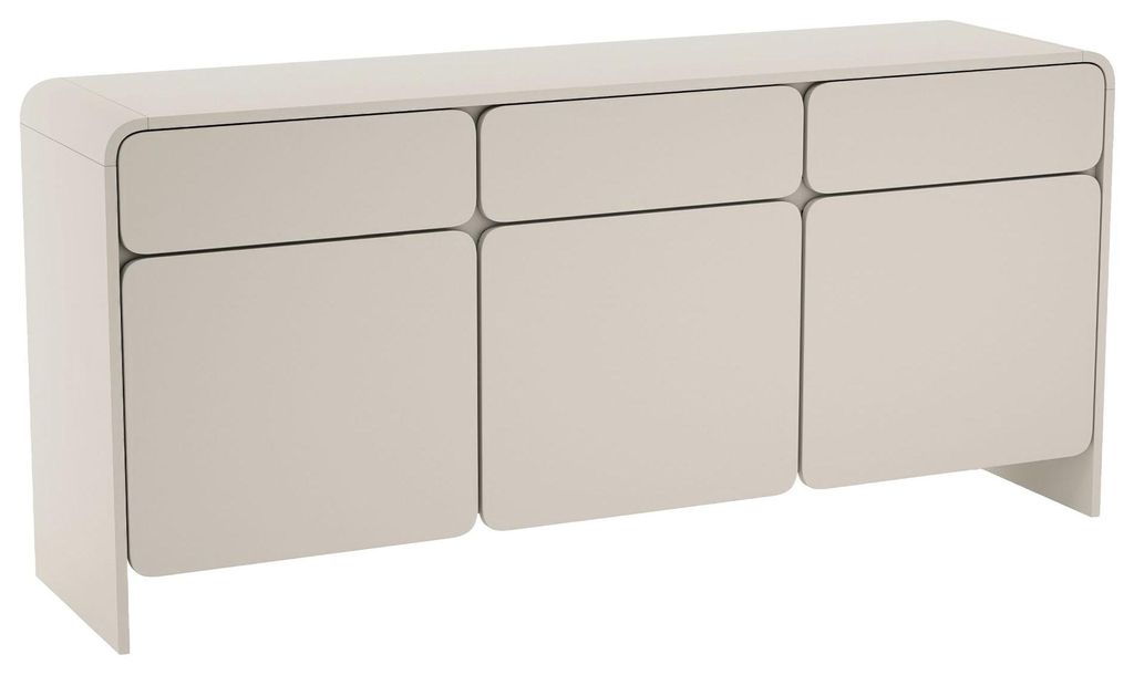 Selsey Lummo - Credenza a 3 ante con 3 cassetti, grigio Immagine del prodotto 