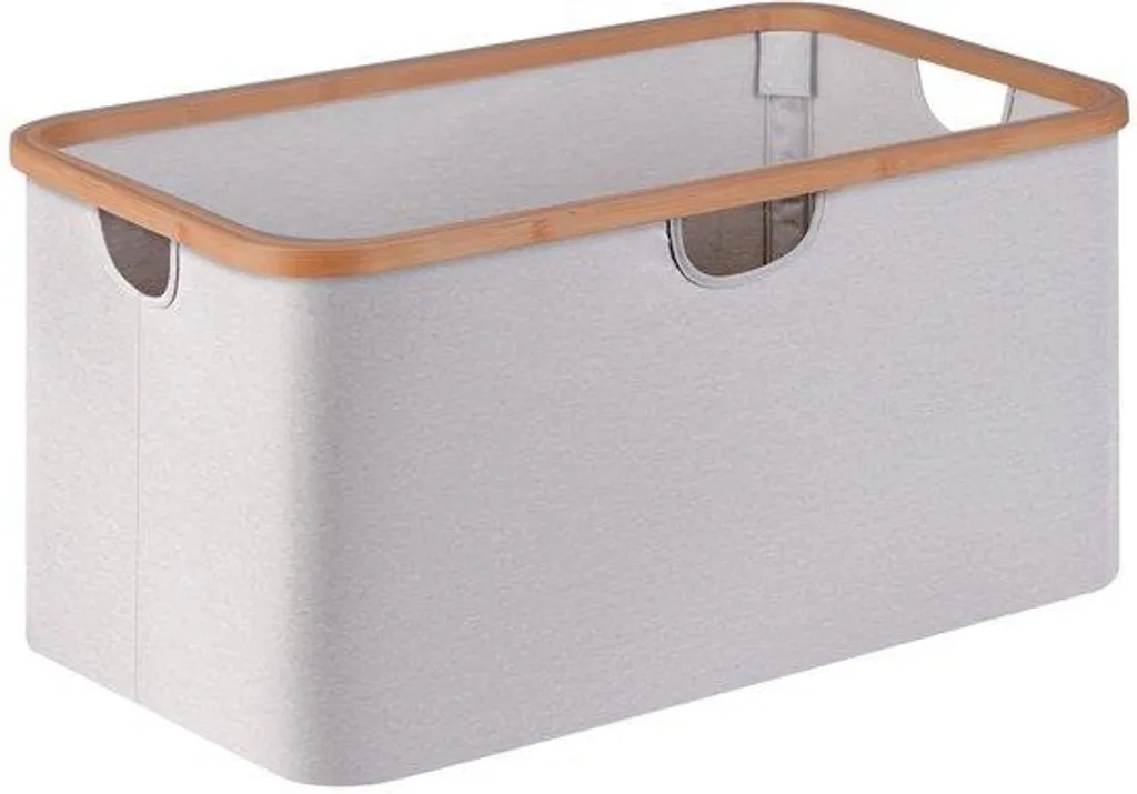 Panier à linge pliable 63L gris clair : fini le désordre dans la chambre