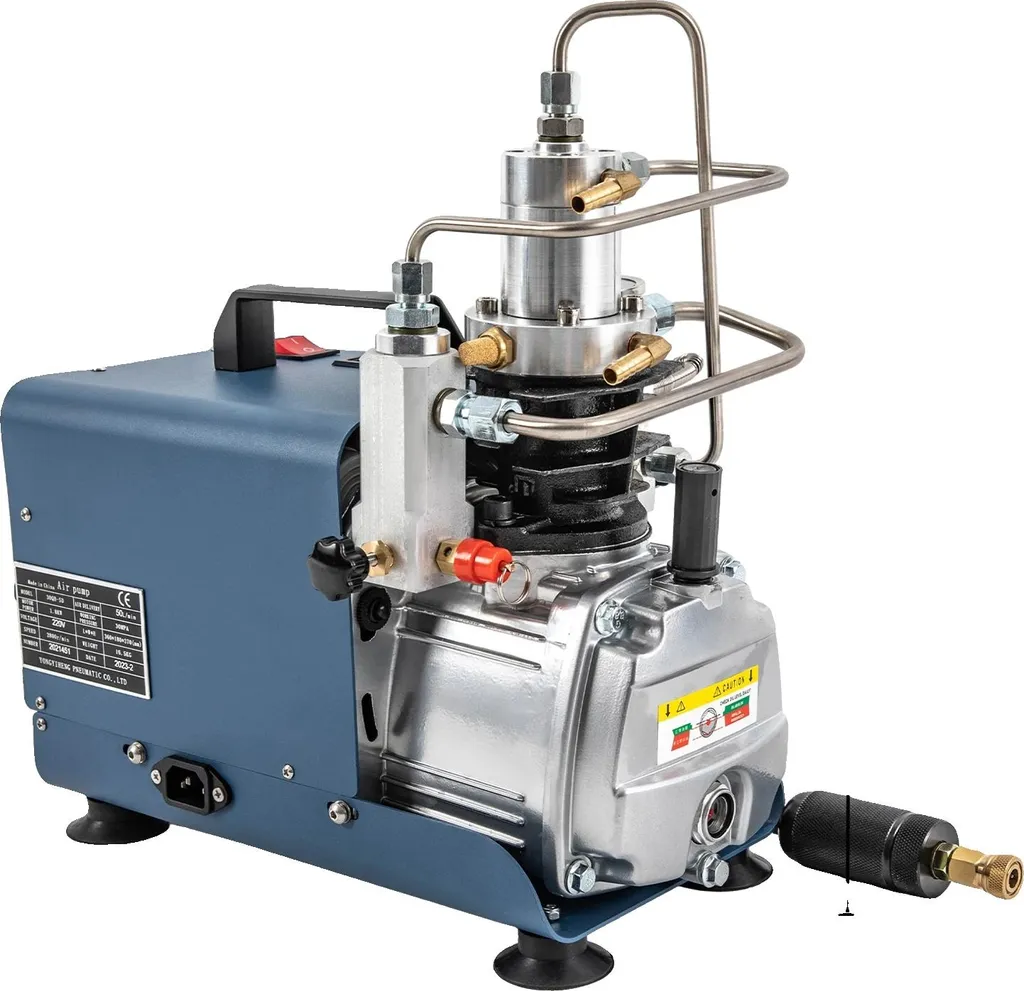Compresseur pneumatique 1.8kW haute pression bleu pour atelier et garage