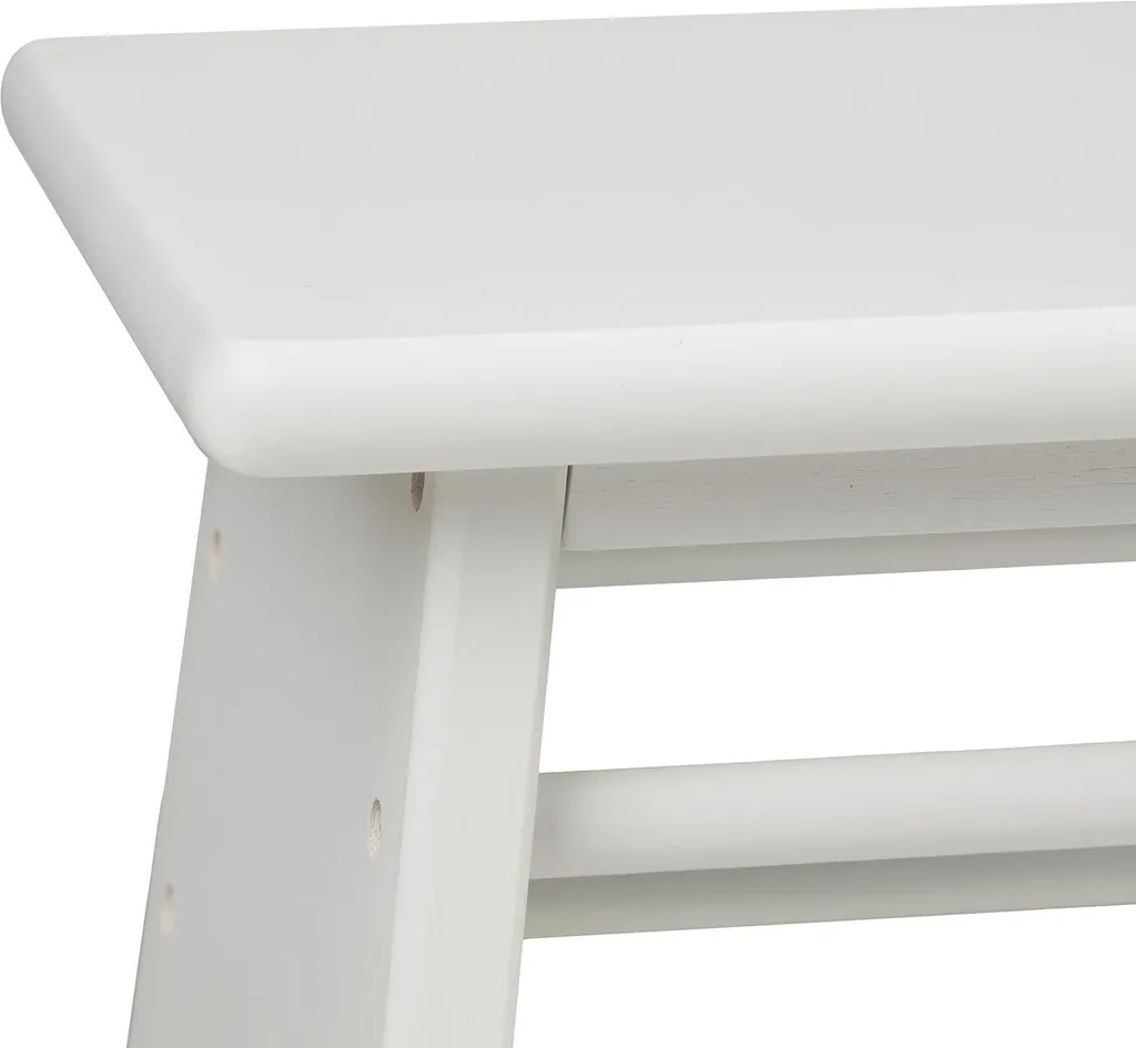 Petit repose-pieds blanc en bambou - Mobilier durable et polyvalent - 5