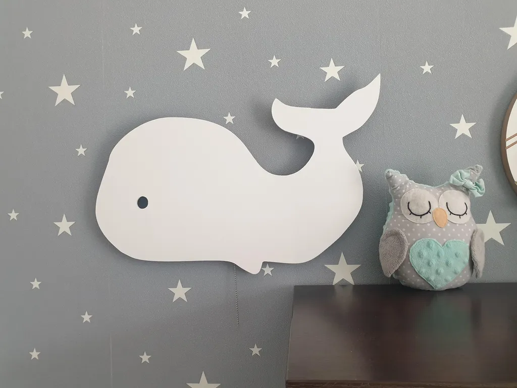 Veilleuse LED baleine à piles - Lampe de chevet silicone pour enfant