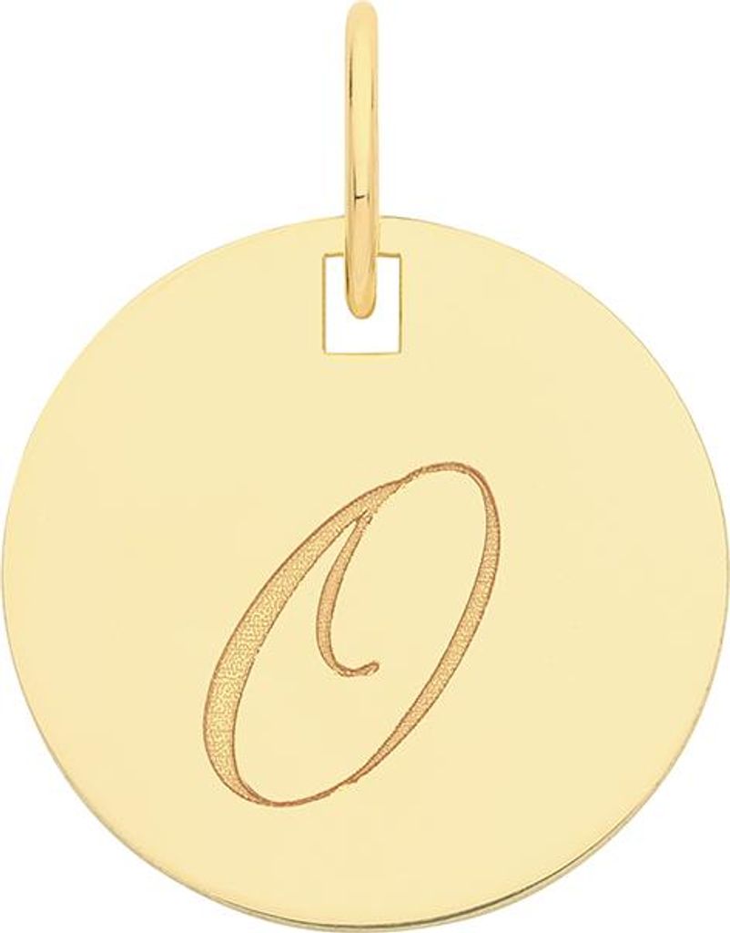 Wunderschöner 9 Karat (375) Gold Buchstaben / Initiale Damen - Anhänger - 17mm*15mm; TRS35323LTO