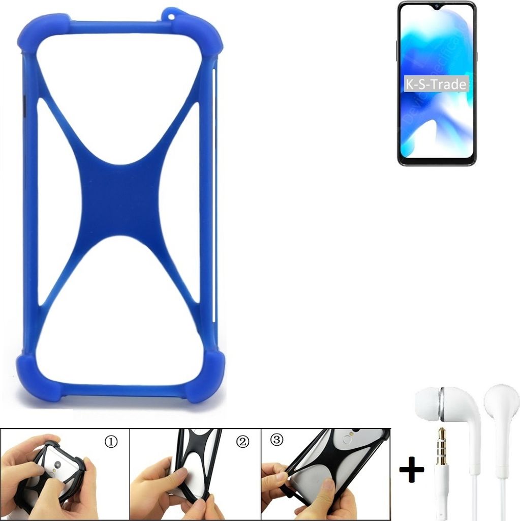 Handy Hülle kompatibel mit Blackview A80s Bumper Schutzhülle Silikon Schutz Hülle Cover Case Silikoncase Silikonbumper TPU Softcase Smartphone,