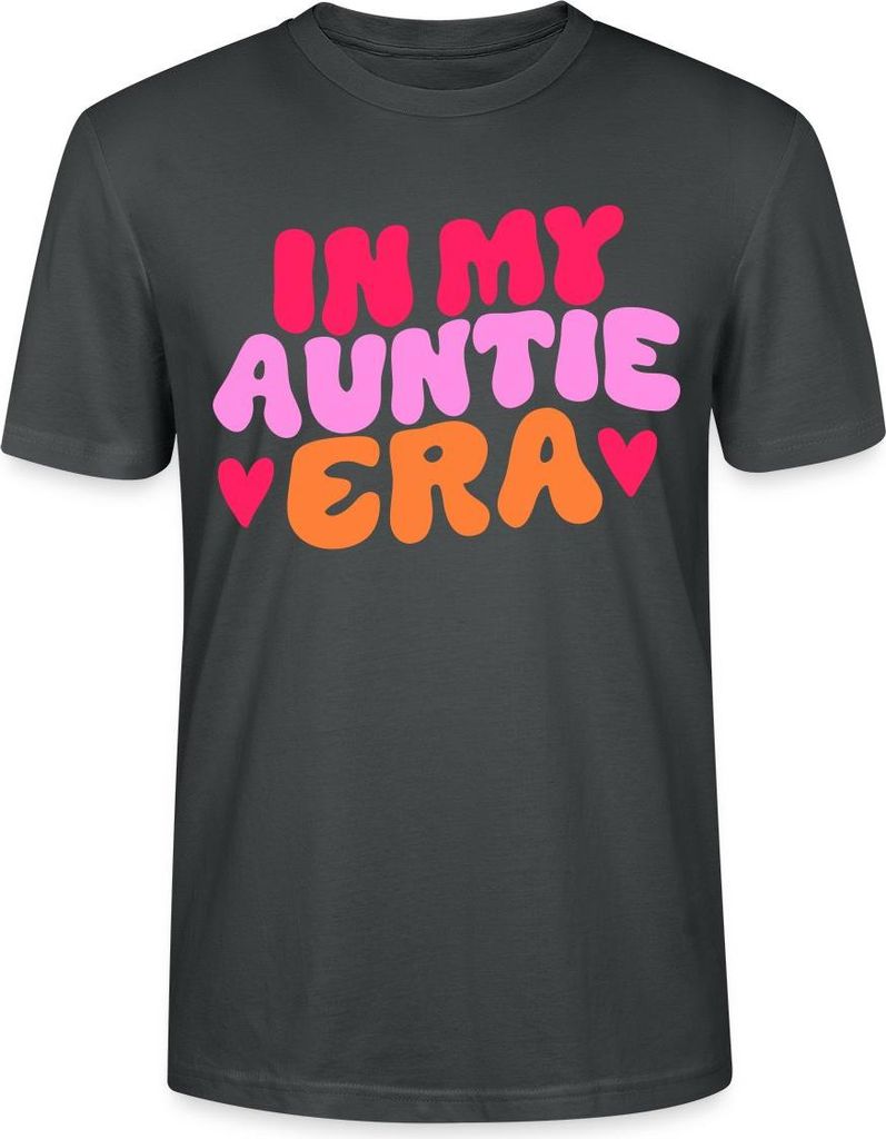 Spreadshirt In My Auntie Era Buntes Trend Motiv Für Tanten Uni Bio T-Shirt, S, Anthrazit