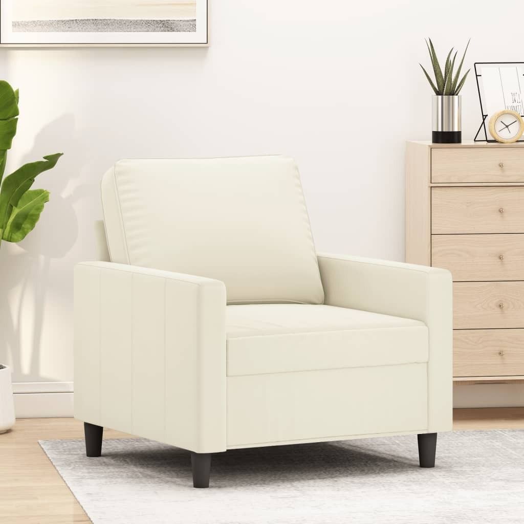 Sessel Creme 60 cm Samt , Schlafsofas 2024 Neu