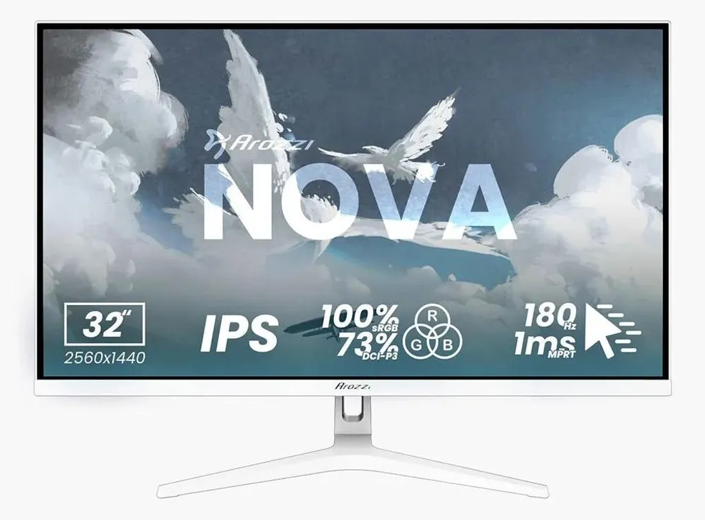 Moniteur Arozzi Nova 180Hz Blanc 32" IPS : Fluidité et Style Épuré