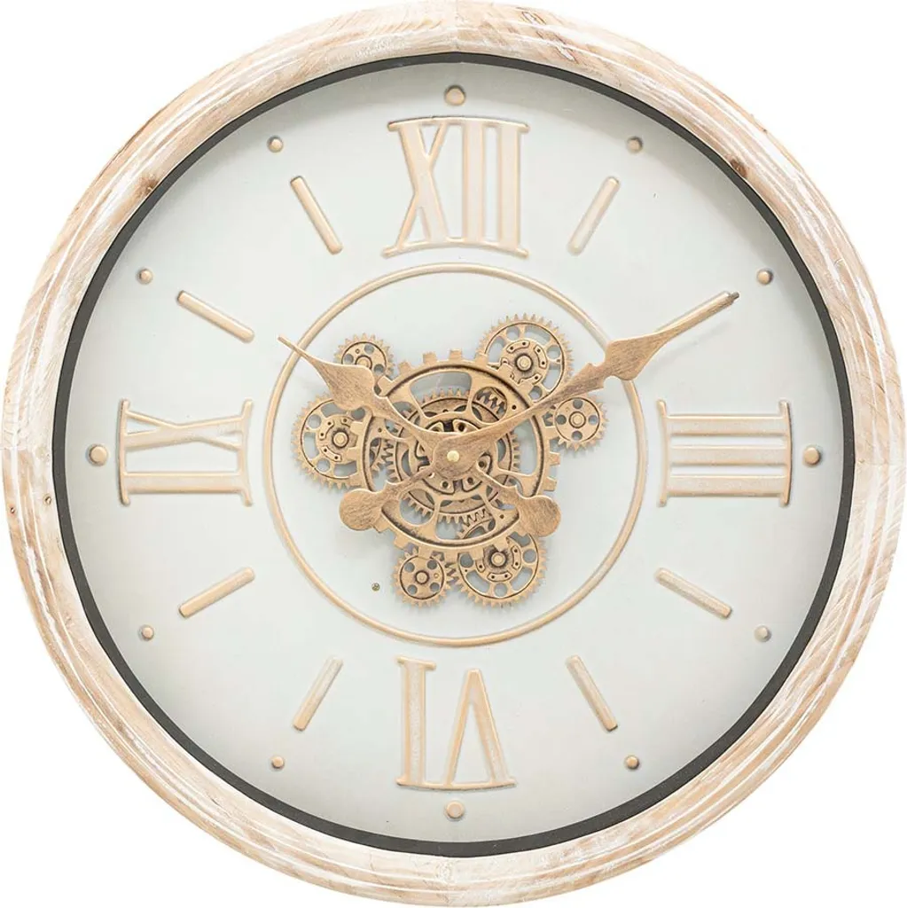 Grande horloge murale industrielle ronde Ø 49,5 cm style vintage Brier