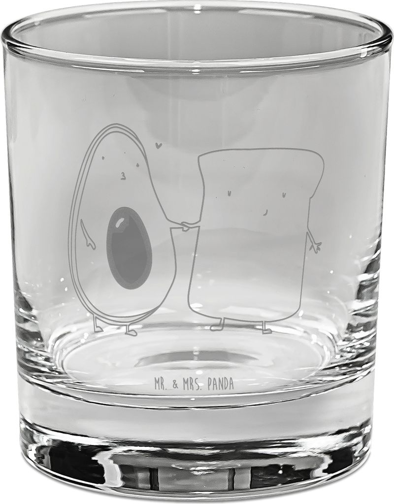 Mr. & Mrs. Panda Tumbler Avocado Toast - Transparent - Geschenk, Hochzeit, gravur glas, Ballonglas, Trinkglas, Pärchen, Toastbrot, Liebe, Hochzeit...