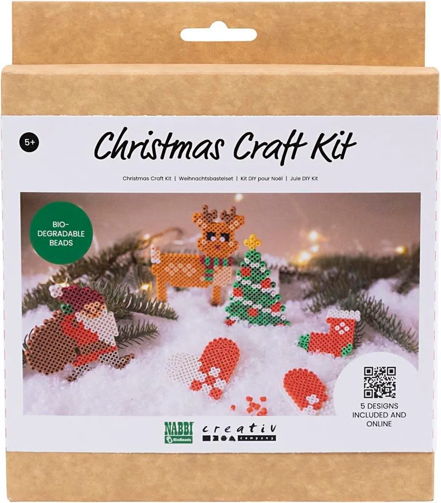 Nabbi BioBeads Perles à repasser écologiques : Kit de Noël biodégradable