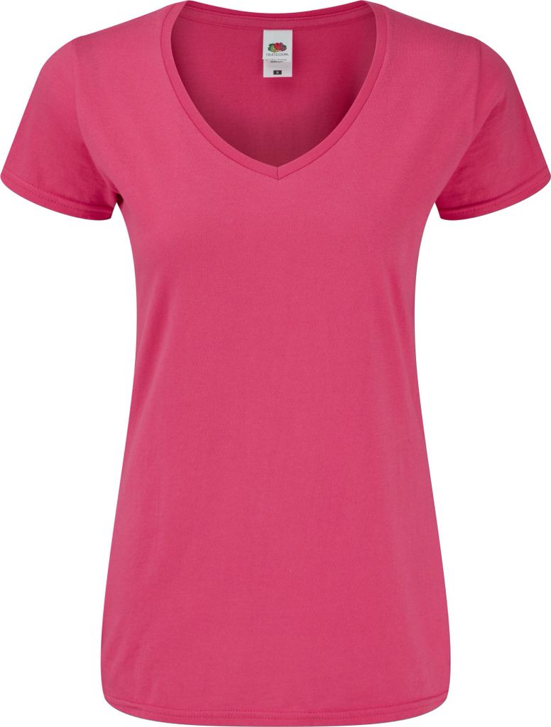 Fruties Kurzarm-T-Shirt für Frauen Vels fuchsie XXL