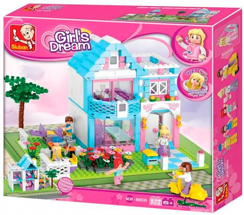Kit Construction Maison de Poupée Sluban Villa pour Enfant de 6 à 12 ans