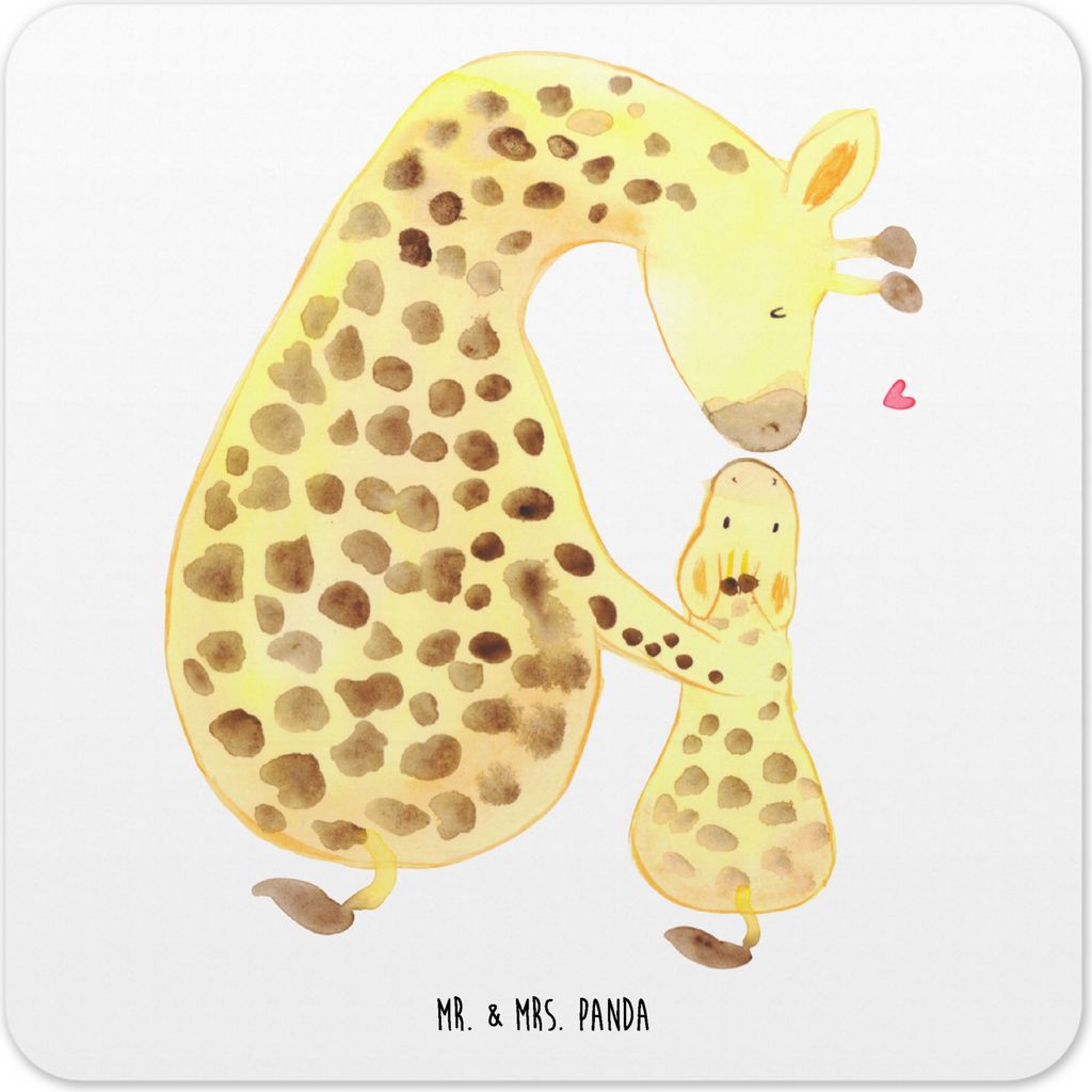 Mr. & Mrs. Panda Untersetzer Set Giraffe Kind 15er Set - Weiß - Geschenk, Lieblingsmensch, Coaster, Tassen-Untersetzer, Getränkeuntersetzer, Mama...