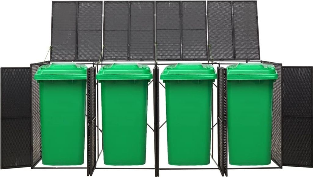 Contenitore per rifiuti da 4 tonnellate nero 274x80x117 cm Immagine del prodotto 