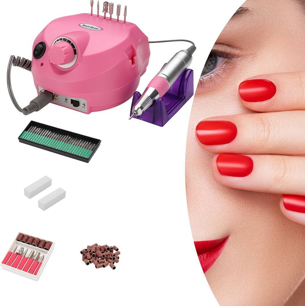 Jopassy Nagelfräser Maniküre Pediküre SET Nagel Design Nagelstudio Nail Art Rosa