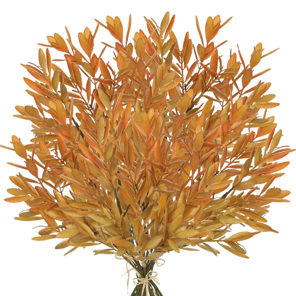 Branches artificielles orange en lot de 5 pour centre de table automnal