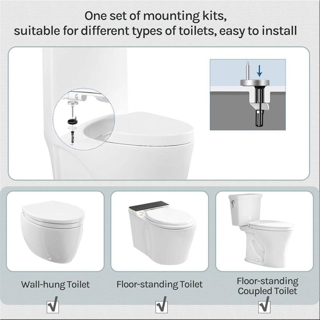 WOLTU Duroplast Toilettendeckel, mit Absenkautomatik, Produktbild 5