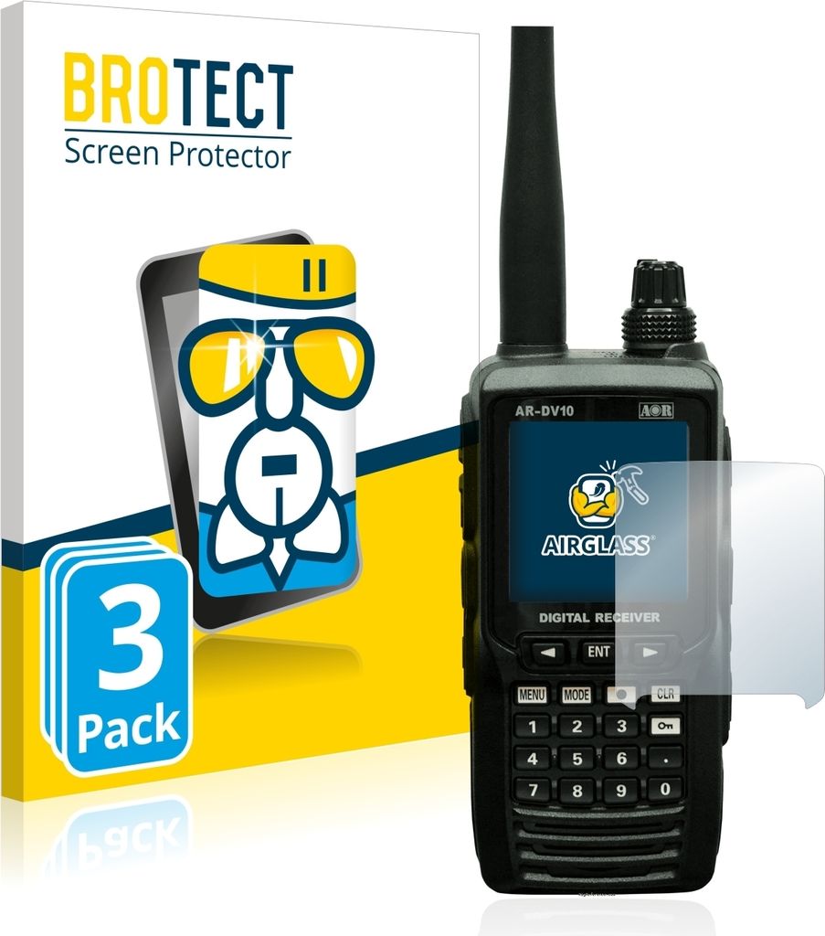 3x BROTECT Schutzglas für Aor AR-DV10 Schutzfolie Panzer Folie Glas Display Schutz klar